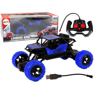 Auto zdalnie sterowane terenowe r/c 1:18 niebieskie.