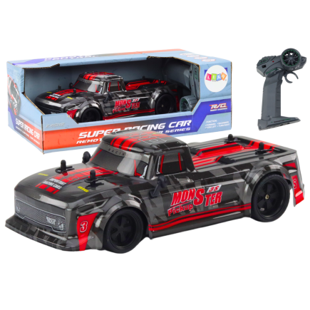 Zdalnie sterowane auto pick-up rc 1:18 gumowe opony czerwony