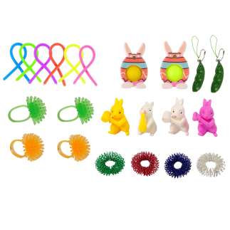 Zestaw zabawek wielkanocnych fidget toys antystresowe 29 elementów