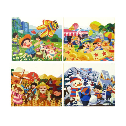 Puzzle 4 w 1 cztery pory roku