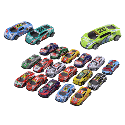 Zestaw sportowych autek wyścigowych 1:64 - 20 szt. EAN: 5905991008743