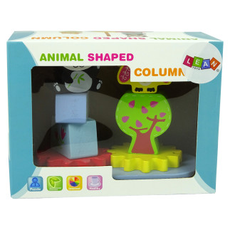 Drewniane zwierzątka sorter sowa panda koła zębate