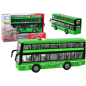 Autobus piętrowy na baterie z dźwiękiem i światłem, napęd frykcyjny, zielony - EAN: 5905884456194