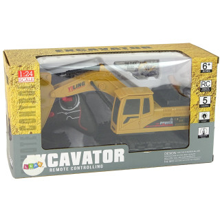 Pojazd koparka r/c 1:24 żółta