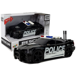 Auto policja z naciągiem, światłami i dźwiękami 1:20
