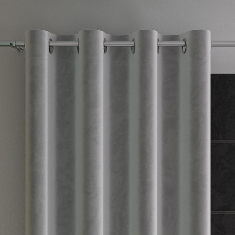 Velvi zasłona gotowa na przelotkach jasny szary 140x240cm EAN: 5907693259966