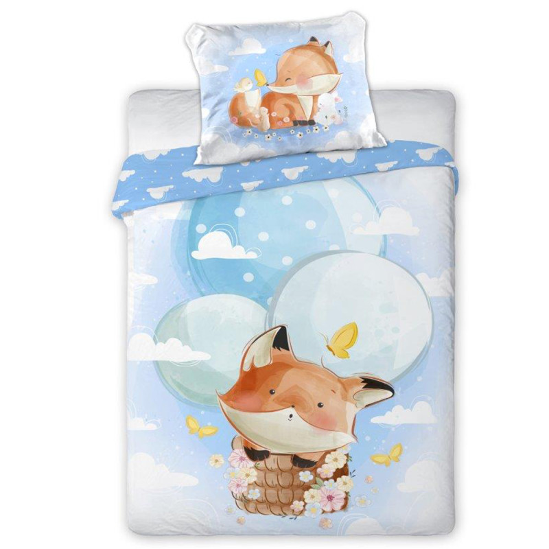Pościel Bawełniana Lisek 100x135 + 40x60, EAN: [wstaw ean]