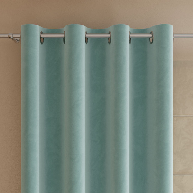 Velvi Zasłona gotowa na przelotkach 140x230cm Miętowa 007, EAN: 5907693282292