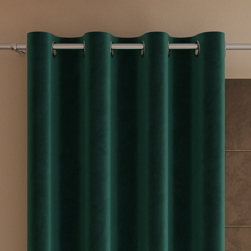 Velvi zasłona gotowa na przelotkach szmaragdowa zielona 140x230cm EAN: 5907693282322