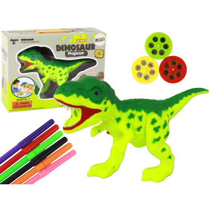 Projektor dinozaur + pisaki 18 obrazków malowanie