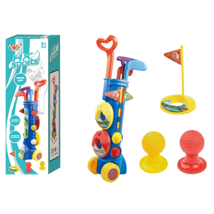 Duży zestaw do gry w golfa mini golf + wózek golfowy