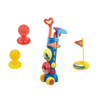 Zestaw do gry w mini golfa z wózkiem golfowym + EAN: 5905214974459