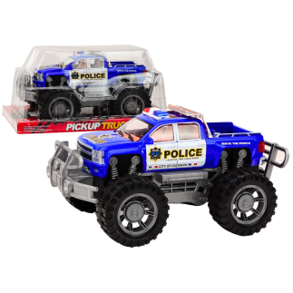 Samochód policyjny pickup niebieski terenowy wóz policji