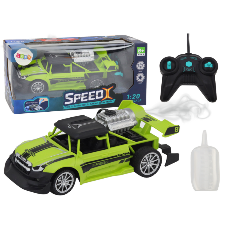 Autko RC z efektem dymnym i zielonymi światłami 1:20 - EAN: 5905991009931