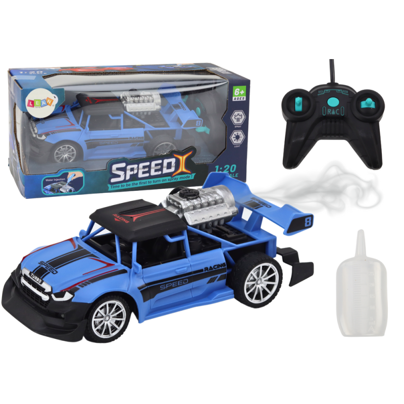 Autko RC z efektem dymnym i niebieskim światłem - EAN 5905991009948