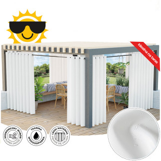 Gardenia zasłona gotowa na przelotkach, szerokość 140cm x wysokość 240cm, kolor 050 biały