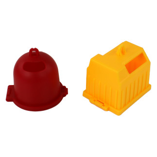 Ciężarówka śmieciarka z dźwigiem napęd frykcyjny dźwięki pomarańczowa 1:16