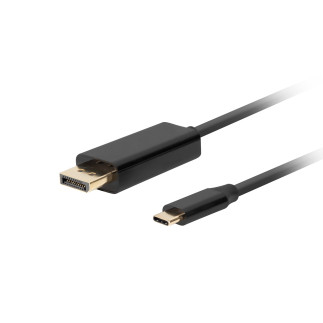 Lanberg kabel usb-c(m)- displayport(m) 0.5m 4k 60hz czarny ca-cmdp-10cu-0005-bk