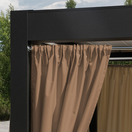 Gardenia zasłona gotowa na taśmie, szerokość 140cm x wysokość 240cm, kolor 008 ciepły brązowy