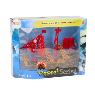 Statek piracki światła dźwięki kółka brązowy