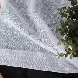 Firana gotowa na przelotkach, 140x250 cm, kolor 001 biały