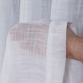 Firana gotowa na przelotkach, 140x250 cm, kolor 001 biały