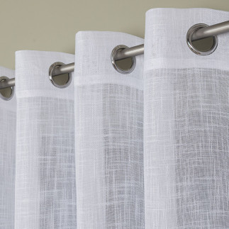 Firana gotowa na przelotkach, 140x250 cm, kolor 001 biały