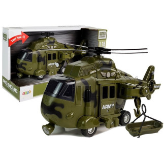 Helikopter wojskowy ratunkowy 1:16 hak dźwięk światła