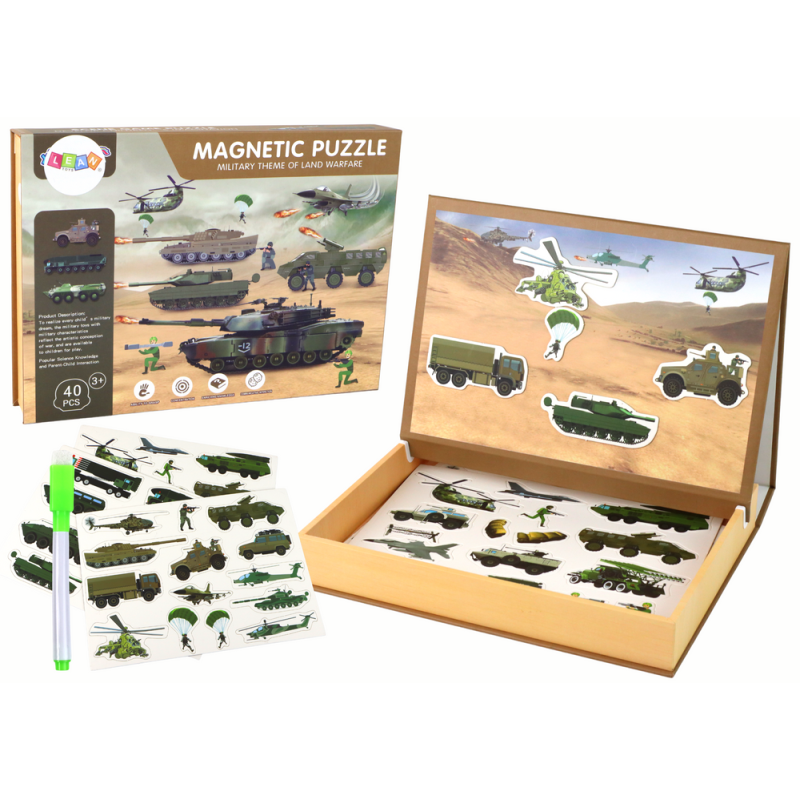 Edukacyjne Puzzle Magnetyczne - Wojna Lądowa EAN: 5905884452523