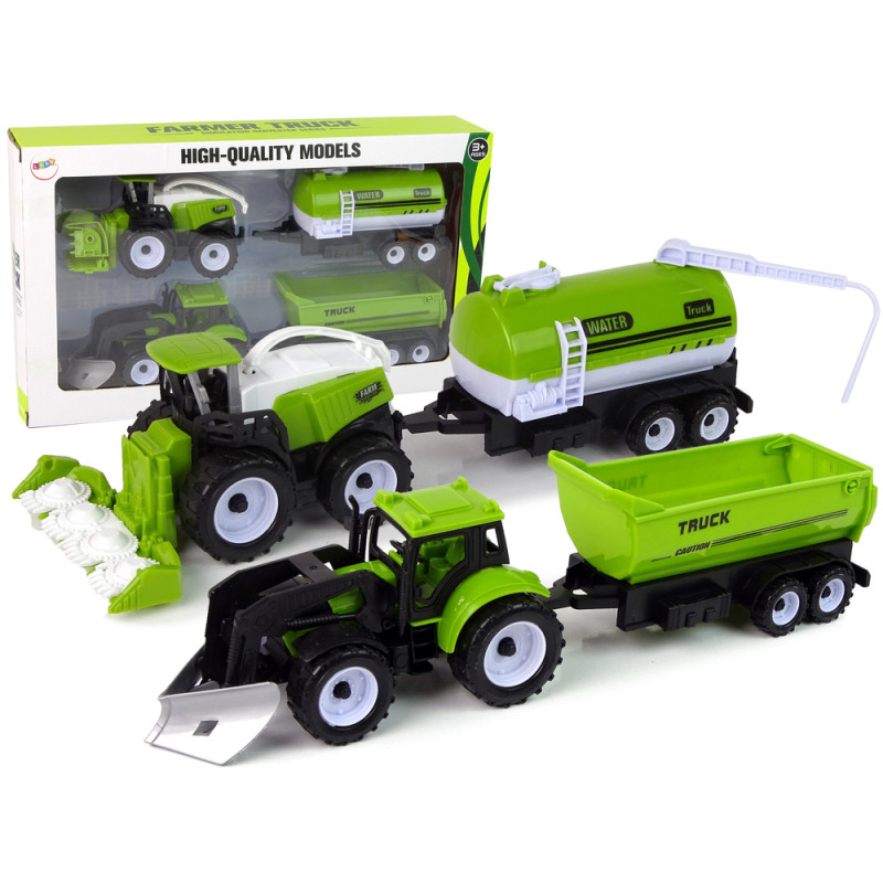 Zestaw Pojazdów Farmerskich: Traktor, Kombajn, Cysterna, Naczepa - EAN: 5904665998687