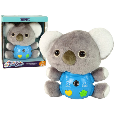 Koala projektor dźwięki zabawka interaktywna szara