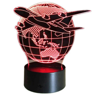 Zd98d lampka nocna samolot 3d led