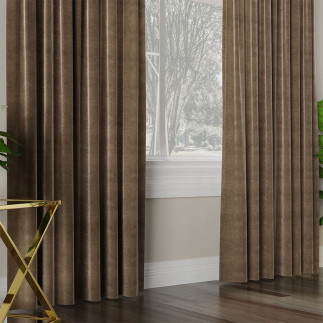 Velvi tkanina dekoracyjna, wysokość 300cm, kolor 002 brązowy