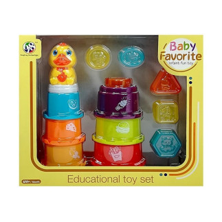 Piramidka edukacyjna dla dziecka zbuduj wieżę, sorter, zabawa w wodzie
