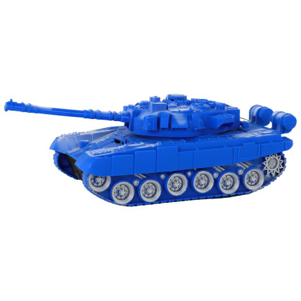 Czołg r/c zdalnie sterowany z światłem i dźwiękiem niebieski EAN: 5905991001003
