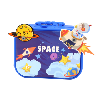 Walizka zestaw diy układanka klocki kosmos wkrętarka 228 ele.