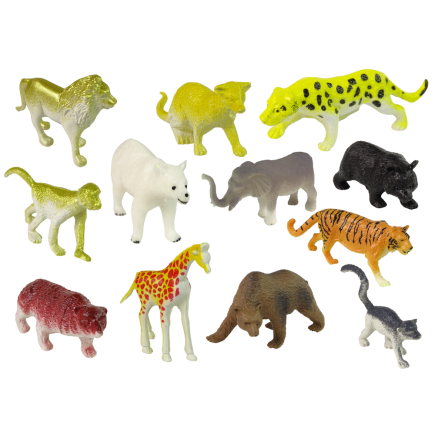 Zestaw figurek Dzikie Zwierzęta Safari - Lew, Gepard, Tygrys 34 elementy EAN: 5905214978266