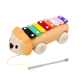 Cymbałki lew na kółkach instrument dla dzieci kolorowe edukacyjne