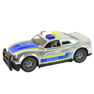Auto Policja Srebrne z Dźwiękami i Światłami - EAN: 5905515358453
