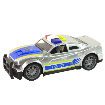 Auto Policja Srebrne z Dźwiękami i Światłami - EAN: 5905515358453