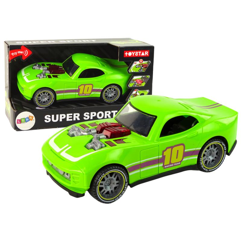 Auto 1:14 samochód zielony sportowy dźwięk światła pojazd