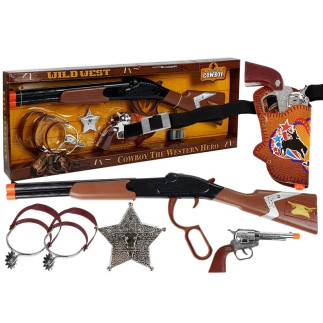 Zestaw kowboja kowbojski pistolet + akcesoria