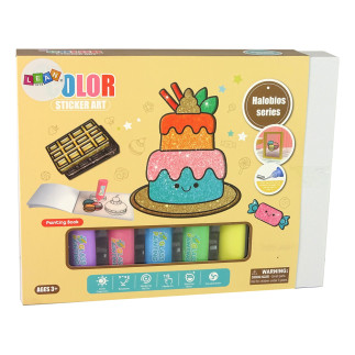 Naklejki na okno meble słodkości diy 8 kolorów brokat