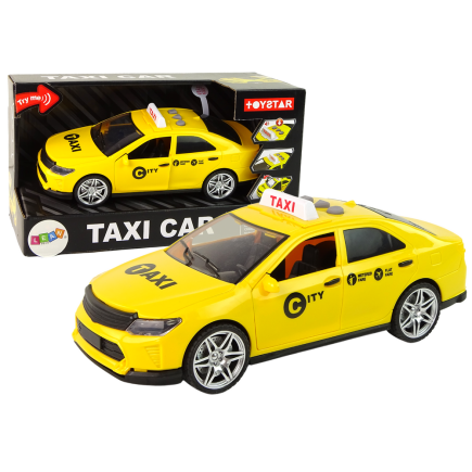 Auto taxi pojazd 1:14 światła dźwięki żółte