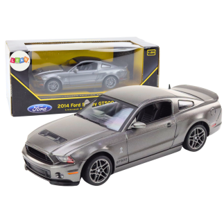 Auto ford shelby gt500 w skali 1:24 napęd srebrny