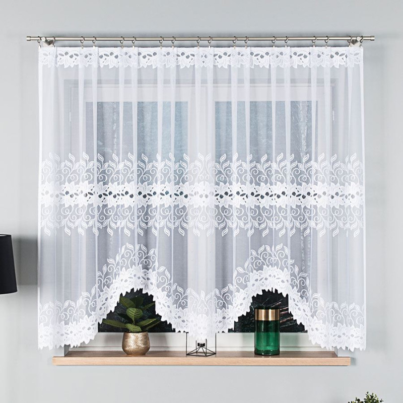 Firanka żakardowa Bastia 300x160cm biały EAN: 5907693254503 Firanka żakardowa Bastia 300x160cm biały EAN: 5907693254503
