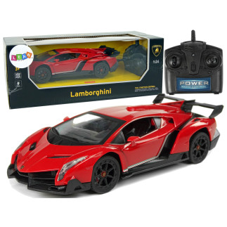 Auto sportowe r/c 1:24 lamborghini veneno czerwone 2.4 g światła