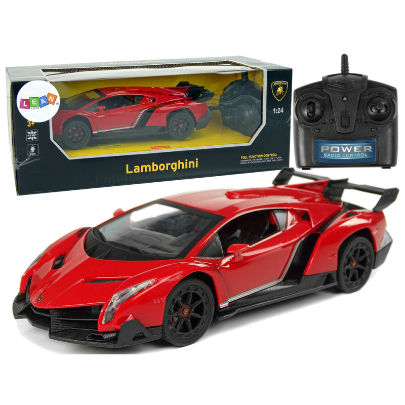 Auto sportowe r/c Lamborghini Veneno czerwone 2.4G z światłami EAN: 5904204756754