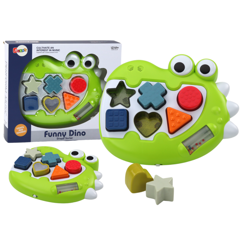 Sorter Dinozaur Sensoryczny Melodie - Interaktywna układanka dla najmłodszych, EAN: 5905991005612