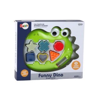 Sorter dinozaur sensoryczny grający melodie układanka dla najmłodszych